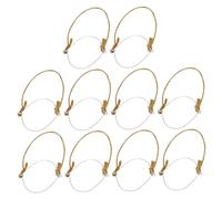 FUNOMOCYA 10pcs Mason Jar Wire Handles with Burlap Grip Weather-Resistant Hanging Hooks for Regular Wide Mouth Canning Jars Vintage DIY Solar Lamp Hangers for Garden Patio Decor
