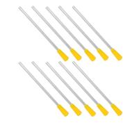FUNOMOCYA 10pcs Metal Triangle Mallet for Dinner Bell and Percussion Iron Rhythm Sticks for Outdoor Chime Classroom Call and Musical Instrument Striking