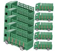 FUNOMOCYA 10pcs Military Truck Model Small Simulated Army Transport Vehicles for Sand Table Landscaping Desktop Car Model Kits Green Ornaments