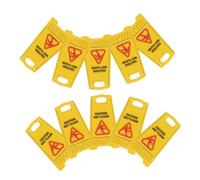 FUNOMOCYA 10pcs Miniature Dollhouse Wet Floor Warning Signs Educational Safety Awareness for Role Play Lightweight Caution Slippery Floor Decorations