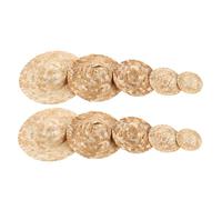 FUNOMOCYA 10pcs Miniature Straw Hats for Crafts Authentic Natural Straw Material Rustic Tiny Sombrero Caps for Doll Accessories DIY Vintage Decorations Compact Tea Party Hat