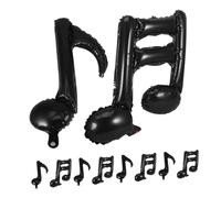 FUNOMOCYA 10pcs Music Note Foil Balloons Black Double and Single Notes Easy Inflate Music Themed Party Supplies for Concerts Birthdays Photo Props and Decorations