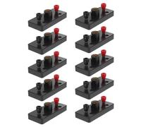 FUNOMOCYA 10Pcs Plastic Lamp Base Screw Holder for Electricity Teaching Experimental Light Holder with Socket and Binding Post for Easy Installation and Circuit Learning