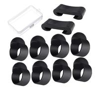 FUNOMOCYA 10pcs Practice Drum Kit Storage Box Finger Drum Sticks Drag Mallet Bracket Finger Pick Kit Noise Reduction