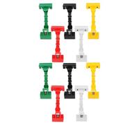 FUNOMOCYA 10pcs Price Tag Double-Ended Clip Plastic Multi Functional Clip Clamps for Retail Display Document Holder for Shelf Organization for Holding Lightweight Items