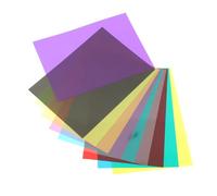 FUNOMOCYA 10pcs Pvc Plastic Film Sheets with High Light Transmission and Colour Correction, Suitable for Photo and Dj Lighting, Sturdy Light Diffuser Gel Sheets