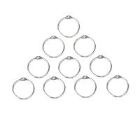 FUNOMOCYA 10pcs Silver Articulated Scrapbook Rings Plated Metal Album Rings for Photo Albums Notebooks Calendars Craft Binding