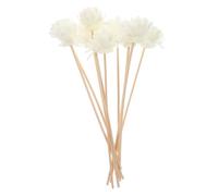 FUNOMOCYA 10pcs Small Chrysanthemum Rattan Reed Diffuser Sticks Natural Aroma Oil Reeds for Home Fragrance and Decor Essential Oil Diffuser Accessories White