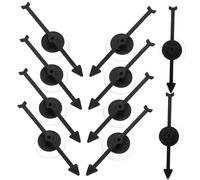 FUNOMOCYA 10pcs Suction Cup Arrow for Board Games Plastic Rotation Pointers Black Game Wheel Accessories for Party Family and Desktop