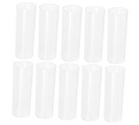 FUNOMOCYA 10pcs White Plastic Battery Protective Sleeves for 18650 Battery Shield Adaptable Heat-shrink Tubing with High Temperature Resistance and Insulation
