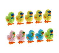 FUNOMOCYA 10Pcs Wind Up Chicken Plush for Adorable Clockwork Playthings for Development Safe and Easy to Use for and Party Favors Random Color