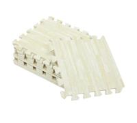 FUNOMOCYA 10pcs Wood Grain EVA Crawling Mat Interlocking Soft Foam Floor Tiles with Edge Strips Safe Comfortable Cushion for Nursery Playroom Living Washable Floor Mat