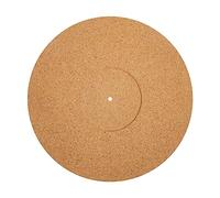 FUNOMOCYA 12-inch Cork Vinyl Record Mat Groove, 3mm Thick Natural Wood Tone Turntable Slipmat, Vibration Dampening Pad for Home Record Players