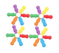 FUNOMOCYA 120Pcs Colorful Wooden Chinese Checkers Game Pieces Multicolor Pawns Tabletop Game Replacement for Family Fun and Strategy Play