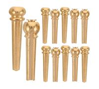 FUNOMOCYA 12pcs Brass Acoustic Guitar Bridge Pins Solid Brass Replacement String Pegs for Secure Fixing Enhanced Tonal Clarity and Stability Compatible with Acoustic Guitars for Practice and
