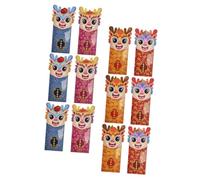 FUNOMOCYA 12pcs Chinese Style Dragon Design Red Envelopes for Lunar Year with Auspicious Patterns Festival Money Pockets for Weddings Parties and Special Occasions