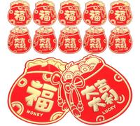 FUNOMOCYA 12Pcs Chinese Style Red Envelopes Money Pouches for 2024 Year of The Dragon Spring Festival Lunar New Year Wedding Red Packets Set
