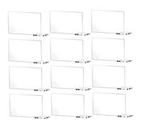 FUNOMOCYA 12pcs Clear Acrylic Table Number Signs Wedding Reserved Seating Markers Lightweight Reusable Party Decorations with Writable Surface for Restaurants and Events