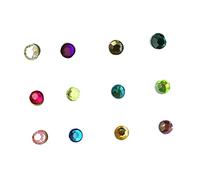 FUNOMOCYA 12Pcs Colorful Acrylic Magnetic Wine Glass Markers Drink Identifiers for Parties Weddings Home Bars Reusable Crystal Cup Charms