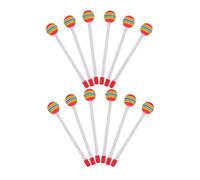 FUNOMOCYA 12pcs Drum Sticks - Rainbow Lollipop Drumsticks Set Colorful Percussion Mallets Soft Foam Head Drum Sticks for Kids Family Music Early Education