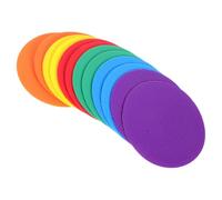 FUNOMOCYA 12pcs Football Training Markers for Floor - Flat Round Soccer Disc Spot Markers 10cm, Multi-Color Red Yellow Blue Green Purple Orange, Non-Slip Sports Training Equipment for