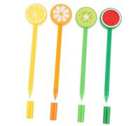 FUNOMOCYA 12Pcs Fruit-shaped Gel Pens Smooth Writing Portable Stationery for Students Comfortable Grip Ink for School Study Prize Includes Orange Lemon Kiwi Watermelon Colors