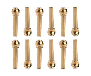 FUNOMOCYA 12pcs Guitar Bridge Brass String Pegs for Acoustic and Electric Guitars Easy Replacement for Broken Pegs for Fingerstyle and Folk Use