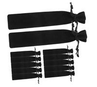 FUNOMOCYA 12pcs Large-Capacity Pencil Case Pen Bag Grey Solid Extra Large Pencil Pouch for Stationery Storage Pen Pouches