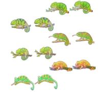 FUNOMOCYA 12pcs Magnetic Gecko Window Stickers Anti-Collision Decorative Screen Repair Decals for Home Removable Easy to Install Suitable for Rustic and Modern Decor