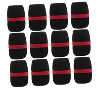 FUNOMOCYA 12pcs Microphone Windscreen Sponge Reusable Handheld Mic Cover Shield Noise Reduction for Ktv Speech Vocal Microphone