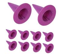 FUNOMOCYA 12pcs Mini Purple Felt Witch Hats Halloween Decoration Bottle Stoppers Cupcake Toppers Versatile DIY Party Favors Hair Accessories for Wicked Holiday Celebrations