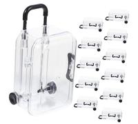 FUNOMOCYA 12Pcs Mini Suitcase Favor Boxes Transparent Candy Packing Boxes for Weddings Parties Creative Travel present Box for Decoration