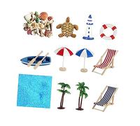 FUNOMOCYA 12pcs Miniature Summer Beach Kit Micro Landscape for High Grade Beach Decoration Set for Dolls Mini Collectibles Unique Craftsmanship for Decor