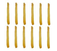 FUNOMOCYA 12PCS Realistic Simulation Fries for Photography Props and Home Restaurant Decoration Multi-purpose Hard Surface Fake French Fry Models for Display and Party Use