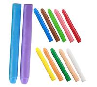 FUNOMOCYA 12pcs Washable Outdoor Chalks Dustless Comfortable Grip Chalks for Blackboard Playground Use for Students Artists Easy to Clean Multi Use Drawing Set
