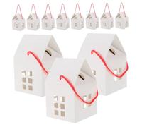 FUNOMOCYA 15pcs Candy Cookies Box Shaped Corrugate Candy Containers for Party Girl For Bee Christmas Cardboard Cookie Boxes Oh Party Treat Boyfriend Brown First