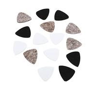 FUNOMOCYA 15pcs Felt Guitar Picks Set for Acoustic Ukulele Replacement Plectrums, 5 Black 5 White 5 Grey Felt Pick Accessories for Musical Instruments