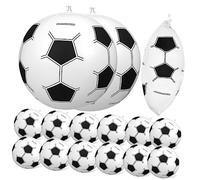 FUNOMOCYA 15Pcs Inflatable Soccer Beach Balls PVC Material Sturdy Kick Bounce Toss for Outdoor Pool Summer Party Games