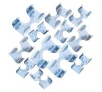 FUNOMOCYA 16pcs Heavy Duty Galvanized Double Ended Wire Rope Clips, Fits 8-16mm Cable Clamps for Wire Rope Securing, Metal Cable Retainer Clamps Suitable for Industrial and Metalworking Use