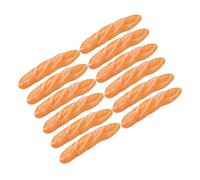 FUNOMOCYA 16pcs Realistic Simulated Baguette Bread Model Resin Artificial Bread Props for Doll House Photography Home Kitchen Restaurant Display