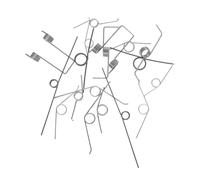 FUNOMOCYA 18pcs Adjustable Torsional Springs for Garbage Bin Lids Heavy Duty Metal Rubbish Can Lid Support Springs Replacement Adjustable Mechanism for Trash Cans