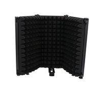 FUNOMOCYA 1pc Microphone Isolation Shield Sound Absorber Panel for Recording Black Multi Noise Reduction Acoustics Design for Studio Broadcasting and Voice