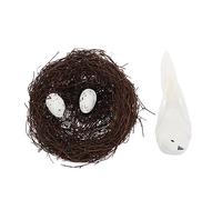 FUNOMOCYA 1set Realistic Artificial Bird Nests Easter Eggs Handmade Decoration for Christmas Photography Garden Ornaments and Bird Cages