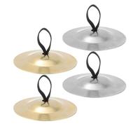 FUNOMOCYA 2 Pairs Finger Cymbals for Dance Performance Handheld Percussion Instruments Lightweight Portable Stylish Prop for Dancers Sound for Enhancing Rhythm