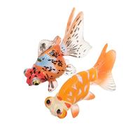 FUNOMOCYA 2 Pcs Realistic Plastic Goldfish Models for Aquatic Decor and Creative Play Miniature Fish Figurines for Aquarium Decoration and Social Skill Development Birthday Gift