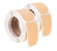 FUNOMOCYA 2 Rolls of Writable Kraft Paper Label Stickers, Blank Name Tag Decals, Easy to Peel and Paste, 600pcs Total, for Home and Classification Plan Organisation