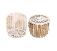 FUNOMOCYA 2 Set Bird's Nest Material Bird Nesting Parakeet Accessories Pet Nest Canary Hanging Nest Canary Nesting Material Finch Nesting Material Fiber Bedding Parakeet Nest Cotton Beige