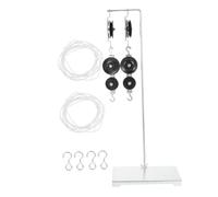 FUNOMOCYA 2 Sets Metal Pulley Blocks Kit with Reinforced Bracket for Physics Lab Fixed and Moving Single Double Pulley System Collaborative Science Classroom Tool for High School Mechanics