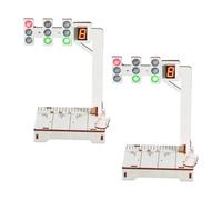 FUNOMOCYA 2 Sets Stem Traffic Light Model Kit for DIY Wooden Science Experiment with Digital Programming Parent Educational Assembly Realistic City Traffic Rules Learning