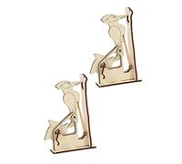 FUNOMOCYA 2 Sets Wooden DIY Puzzle Woodpecker Model for Educational Craft with Smooth Rounded Edges Creative Home Ornament Gift for Boys